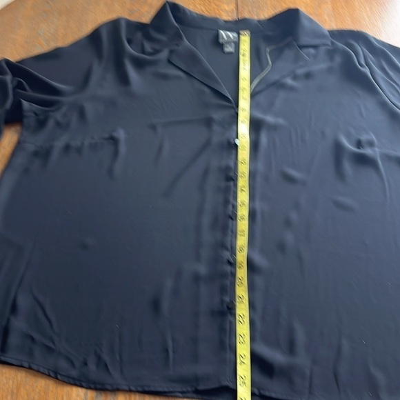 NWT Worthington Blouse Size 2X Georgette Style Fabric Collar Buttons Long Cuff - Picture 8 of 13